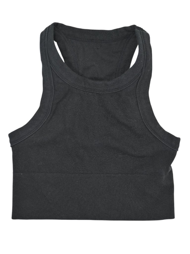 Alo Yoga Seamless Delight High Neck Bra In Black